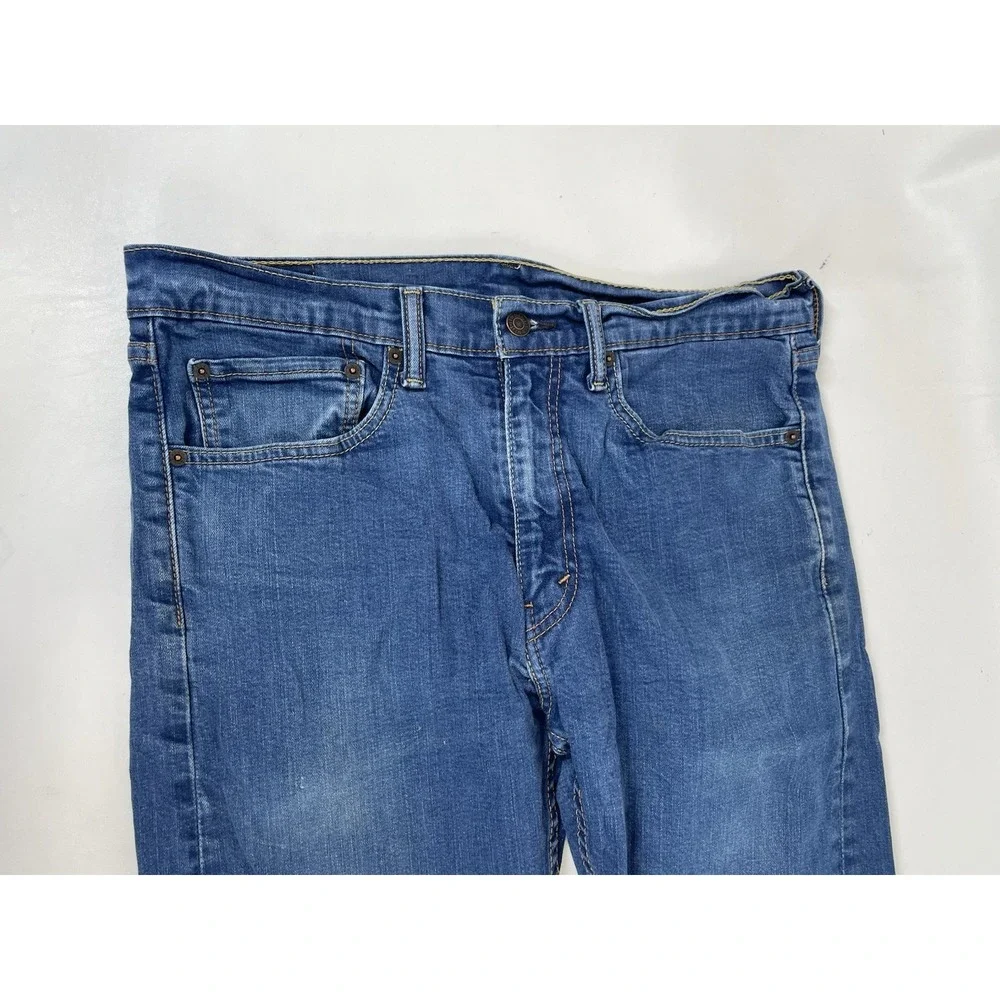 Levi Strauss 505 Patch Stretch Jeans Mens Size 35x30 Blue‎